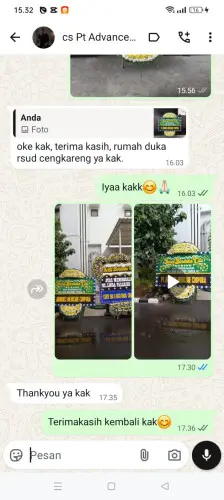 Testimonial Papan Bunga Pernikahan pacitan