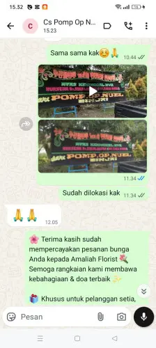 Testimonial Papan Bunga pacitan