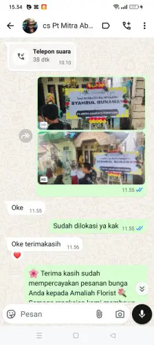 Testimonial Papan Bunga pacitan