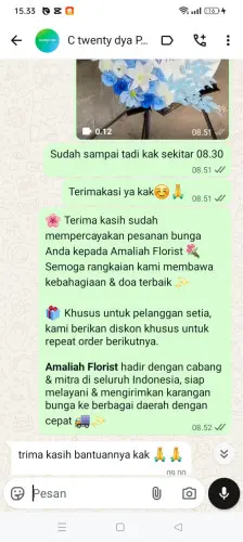 Testimonial Standing Flower pacitan
